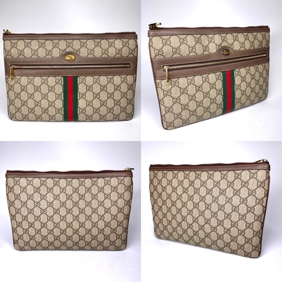🔴SOLD🔴GUCCI GG Supreme Monogram Large Ophidia Pouch Clutch. - Picture 17 of 17